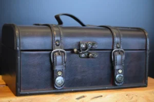 leather suitcase